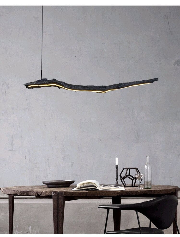 blog picture 4 boho style Black wooden long pendant light