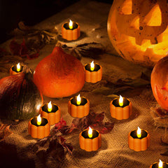 halloween pumpkin LED candle shape solar power lamp