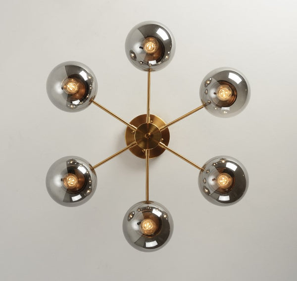 Lights of Scandianvia - Rotor - Nordic copper chandelier. Modern home decor lighting for bedrooms, dining rooms, hallways , etc. This stunning chandelier comes in 4 sizes with 3 glass options. Living room Ceiling Chandelier Nordic Home Decor lighting LED Bedroom Lamps Smoky Gray Glass/Amber/Transparent Glass fixtures